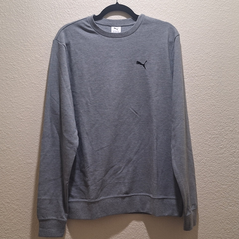 Puma Textured Gray Crewneck